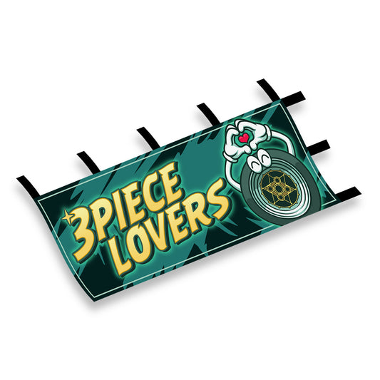 3 Piece Lovers Nobori Flag Side View