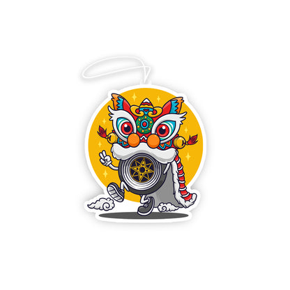 Chinese New Year Lion Dance Air Freshener Unpackaged