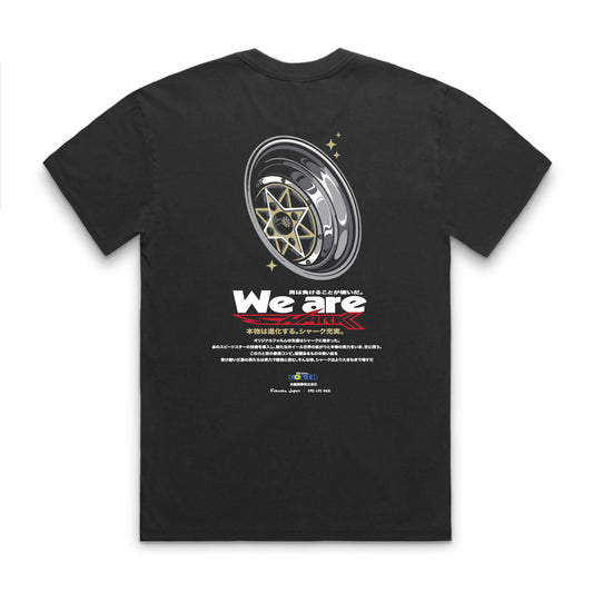 Gold Starkshark Black Heavy Faded T-Shirt Back Print