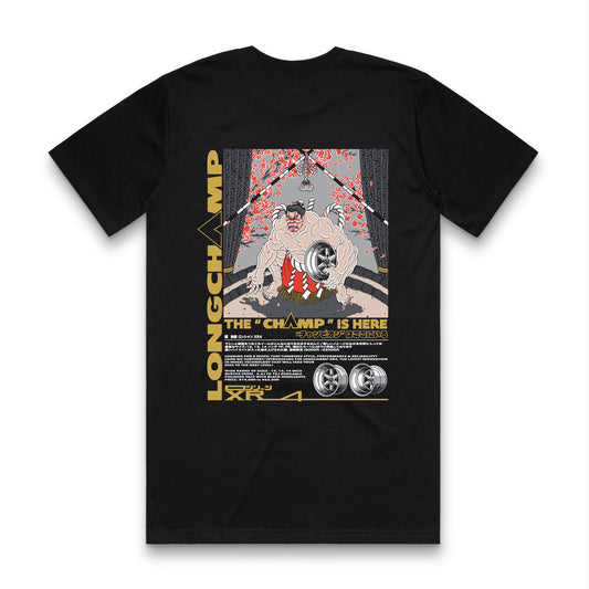 Long Champ Black Classic T-Shirt Back Print